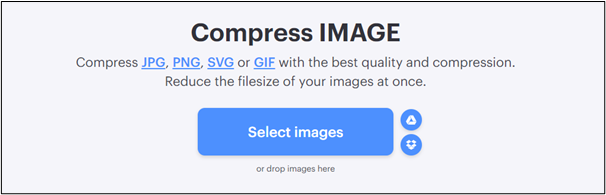 בחירת תמונה לכיווץ באתר iloveimg