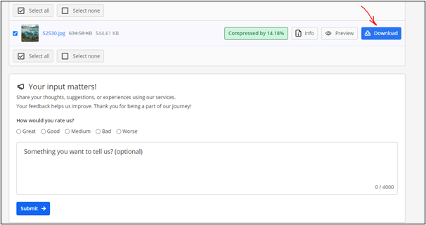 הורדת התמונה המכווצת